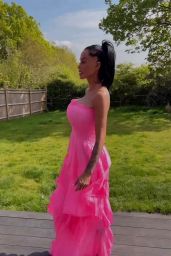 Katie Price Flaunts Pink Princess Dress in London