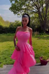 Katie Price Flaunts Pink Princess Dress in London