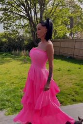 Katie Price Flaunts Pink Princess Dress in London