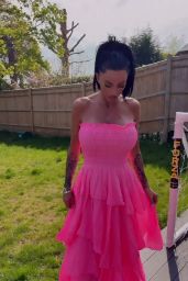 Katie Price Flaunts Pink Princess Dress in London