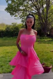 Katie Price Flaunts Pink Princess Dress in London