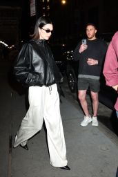 Kendall Jenner Wears Leather and Silk in NYC