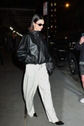 Kendall Jenner Wears Leather and Silk in NYC