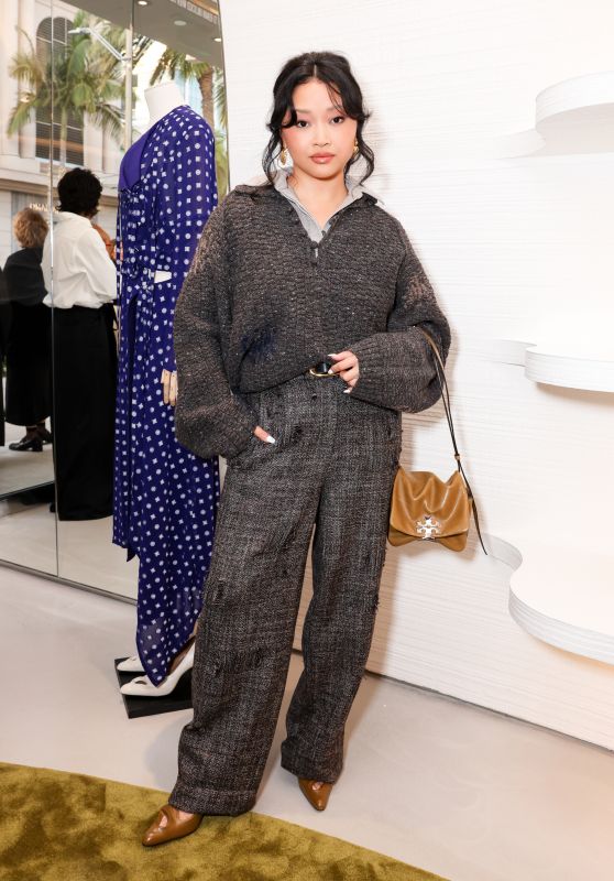 Lana Condor Attends Tory Burch Rodeo Drive Opening