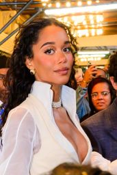 Laura Harrier’s Elegant Departure for Met Gala 2025