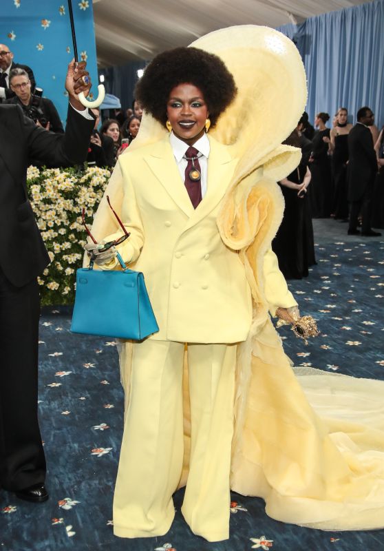 Lauryn Hill Debuts in Bold Yellow at Met Gala 2025