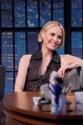 Leslie Bibb Wows Seth Meyers New York May 14 2025