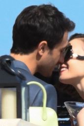 Lily Collins and Eugenio Franceschini in Romantic Scene on 