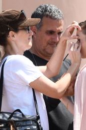 Lily Collins and Eugenio Franceschini in Romantic Scene on 