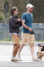 Lily Collins Roman Holiday Stroll