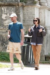 Lily Collins Roman Holiday Stroll