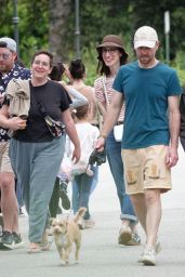 Lily Collins Roman Holiday Stroll