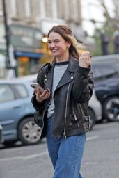 Lily James and Dominic Cooper’s Warm Reunion in London