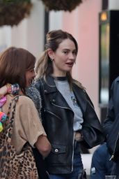 Lily James and Dominic Cooper’s Warm Reunion in London
