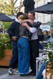 Lily James and Dominic Cooper’s Warm Reunion in London
