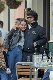 Lily James and Dominic Cooper’s Warm Reunion in London