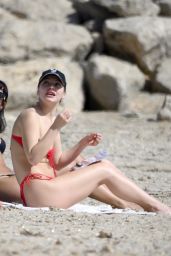 Madelyn Cline Relaxes in Sitges with Effortless Beach Style