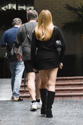 Margot Robbie Wears Acne Studios to Chateau Marmont