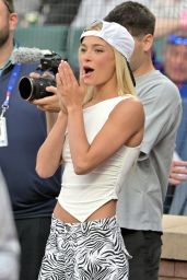 Olivia Dunne Mets Game Zebra Print Style