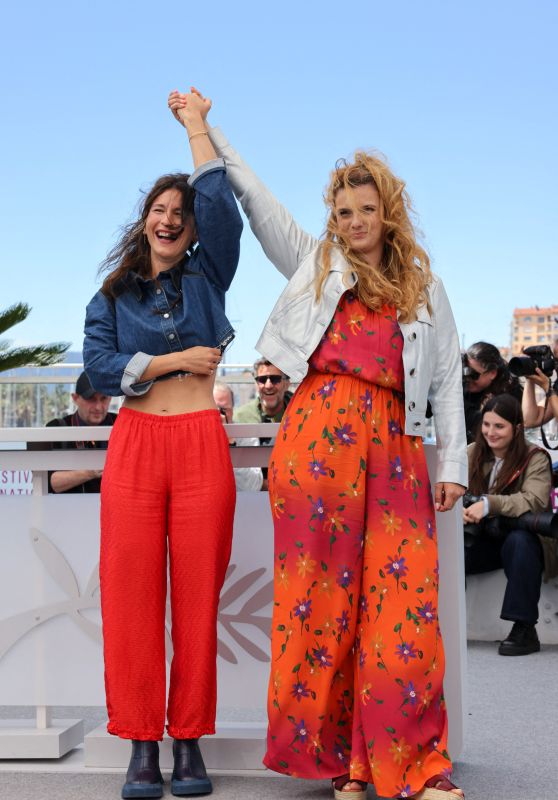Romane Gueret and Lise Akoka - Ma Frere - Photocall - 78th Cannes Film Festival