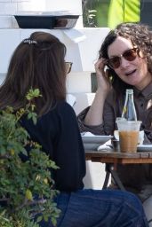 Sara Gilbert Enjoys a Business Lunch in Burbank 05.07.2025