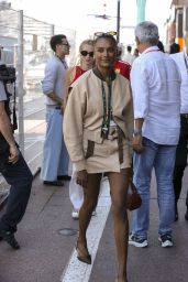 Simone Ashley Pink Power Suit Monaco Grand Prix 2025