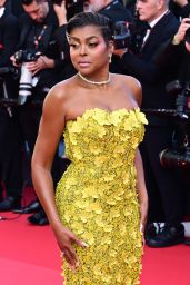 Taraji P. Henson Dazzles in Yellow Oscar de la Renta at Cannes Film Festival