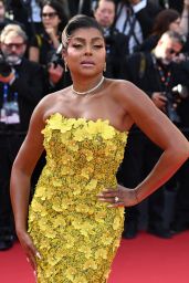 Taraji P. Henson Dazzles in Yellow Oscar de la Renta at Cannes Film Festival