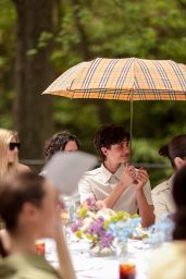 Taylor Hill Attends Burberry Spring Luncheon in NYC
