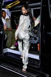 Tyla Turns Heads in Silver Suit on NYC’s Upper East Side