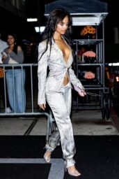 Tyla Turns Heads in Silver Suit on NYC’s Upper East Side