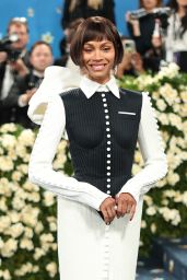 Zoe Saldana Masters Met Gala 2025 Theme in Thom Browne