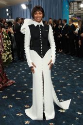Zoe Saldana Masters Met Gala 2025 Theme in Thom Browne