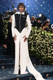 Zoe Saldana Masters Met Gala 2025 Theme in Thom Browne