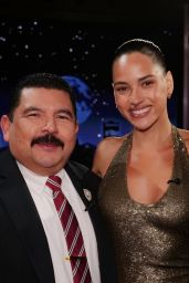 Adria Arjona Unveils Sequin Precision at Jimmy Kimmel Live 2025