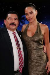 Adria Arjona Unveils Sequin Precision at Jimmy Kimmel Live 2025