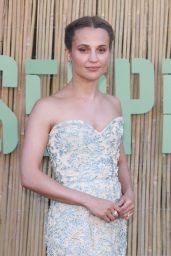 Alicia Vikander Gleams in Custom Louis Vuitton at Serpentine Summer Party