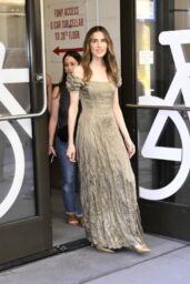 Allison Williams Champions Gold Glamour for 'M3GAN 2 0'
