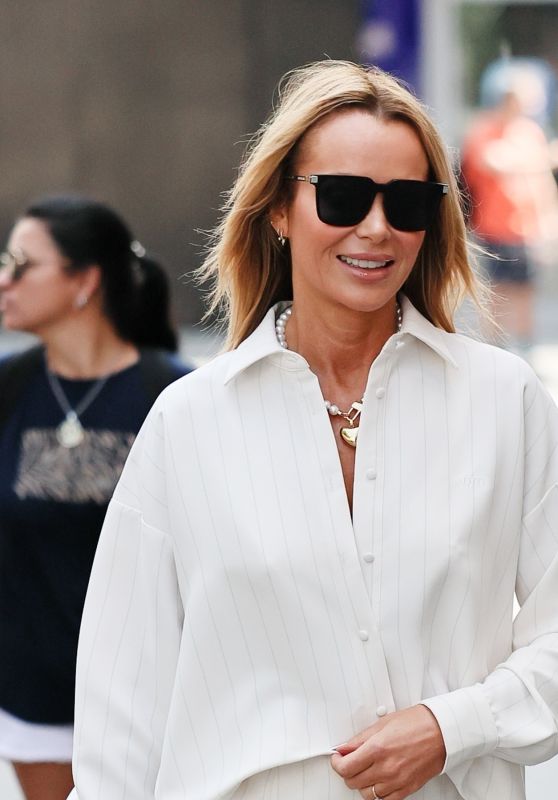Amanda Holden Commands London Streets in Pristine White