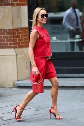 Amanda Holden: Crimson Chic in London