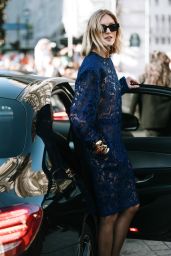 Anja Rubik Unleashes Electric Blue at Saint Laurent Show