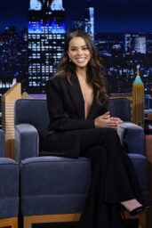 Antonia Gentry Debuts Sleek Suiting on Fallon