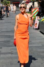 Ashley Roberts Electrifies in Orange at Heart Radio