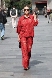Ashley Roberts Ignites London in Fiery Red Lace