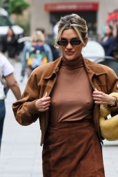 Ashley Roberts Rocks Suede Chic in London