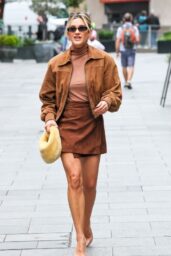 Ashley Roberts Rocks Suede Chic in London