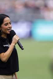 Becky G Commands Field at Angel City FC Match