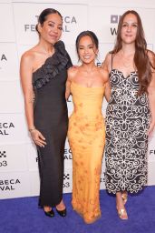 Becky G Unveils Golden Glamour at Tribeca Film Festival