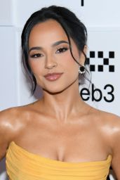 Becky G Unveils Golden Glamour at Tribeca Film Festival