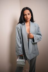 Becky G Unveils Powder Blue Power at Amiri SS26 Show